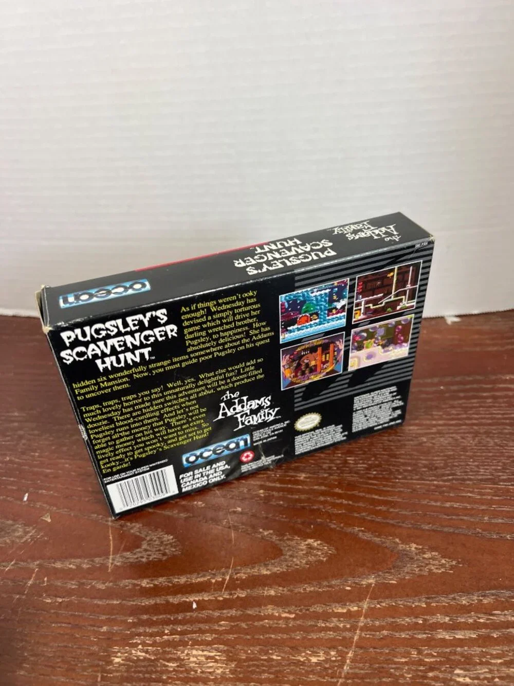 The Addams Family Pugsleys Scavenger Hunt SNES Game With Box & Manual Complete T